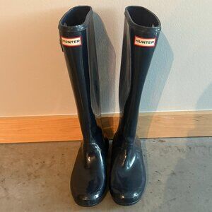 Hunter Rain Boots - Navy Glossy
